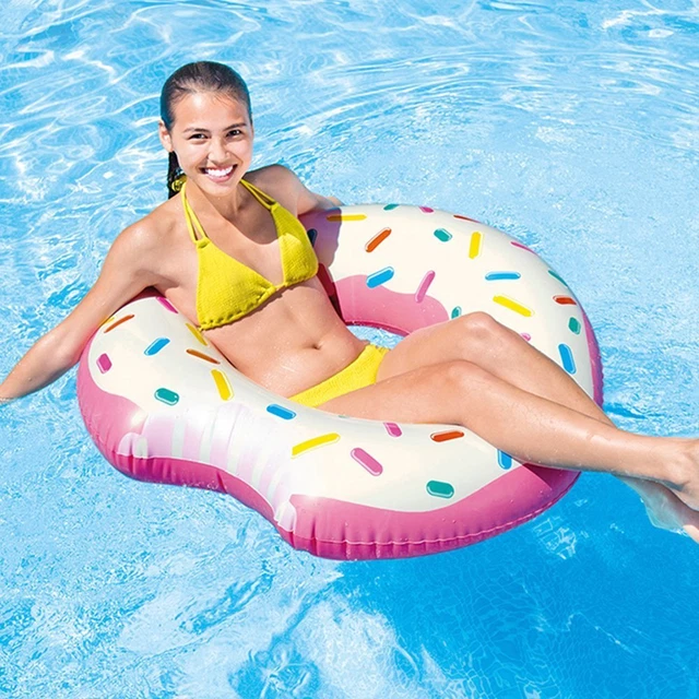INTEX INFLATABLE DONUT Tube Pool Float Lounger Beach Swimming Toy Lilo