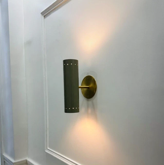 Beautiful Modern 2 Light Brass Hand Crafted Stilnovo Design Wall Scone