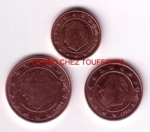 Pièces de 1,2,5cts de Belgique 2003.