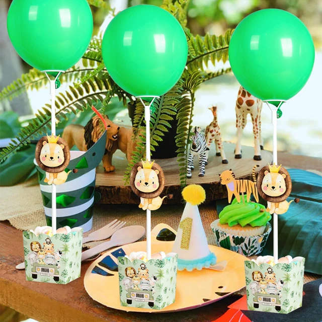 3pcs Balloon Column Base Jungle Animal Theme Baby Shower Birthday Party Decor