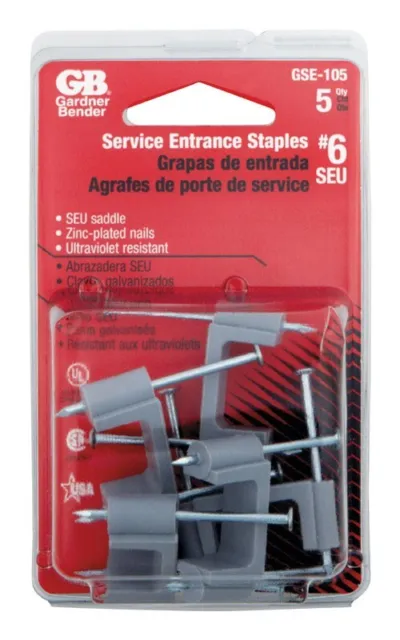 Gardner Bender 3/4 in. W #6 Plastic Insulated Service Entrance Cable Strap 5 pk