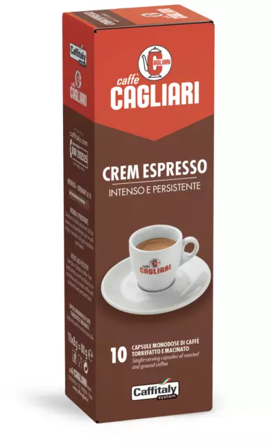 200 Capsule Caffitaly System Cagliari Caffè Crem Espresso