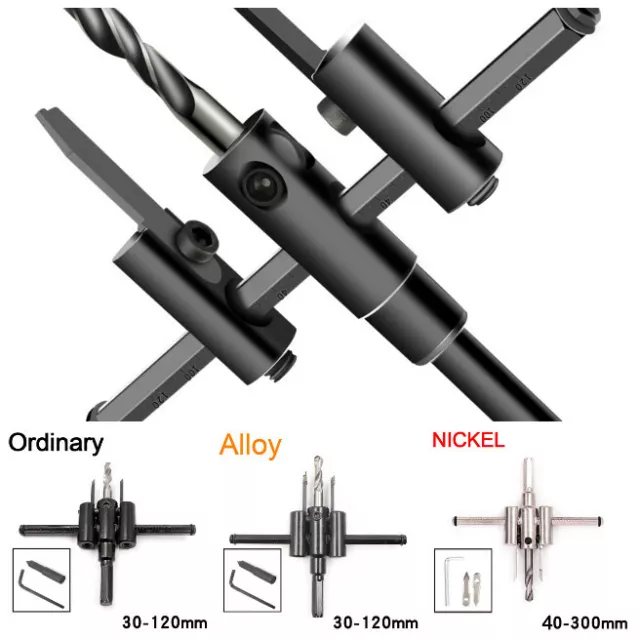 Verstellbare Lochsäge Kreisschneider Für Holz Gipskarton Rigips Ø30-300 Mm