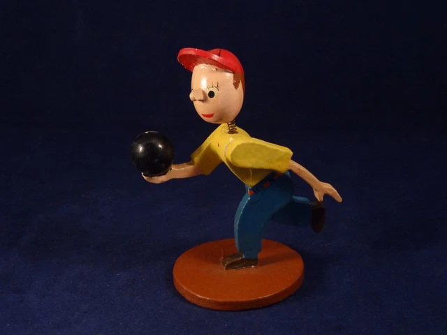 Ancienne Quille En Bois Peint – Personnage Turc (Turquie) – État D’usage