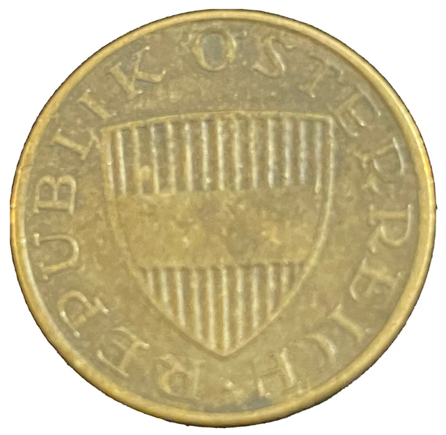 Austria 50 Groschen Coin 1966 Second Republic Aluminum Bronze 19.5mm KM # 2889 2