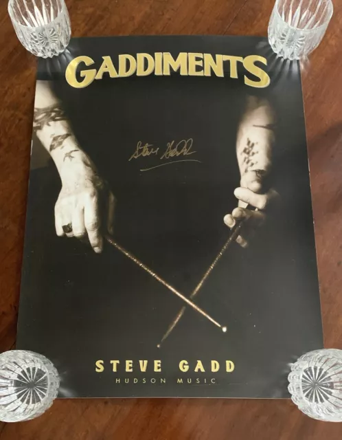 Steve Gadd, Gold Autograph Gaddiments Poster. 24 By 18 Inches, Unframed.