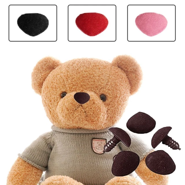 Safety Craft Toys Bear Buttons Plastic Triangle Nose Velvet Dolls Accessories