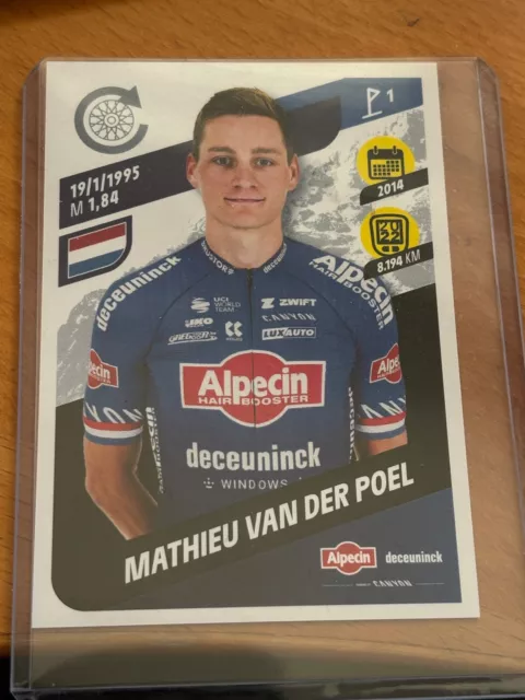 Sticker Panini Mathieu Van Der Poel # 45 Tour De France 2023 Toploader