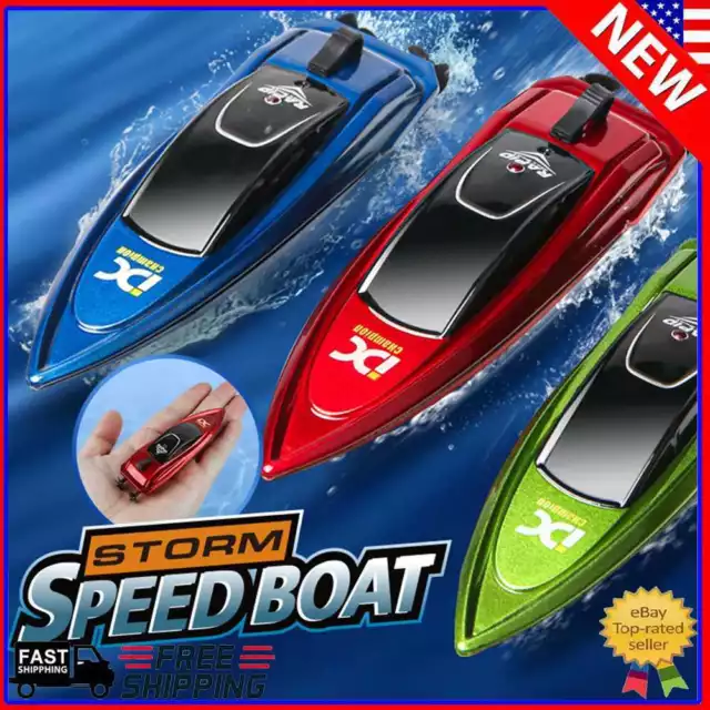 2.4GHz RC Speed Boat Remote Control High Speed Boat Waterproof Mini RC Boat Toys
