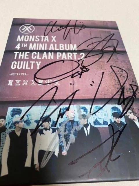 MONSTA X 4th Mini Album THE CLAN PART.2 GUILTY Autographed signed Photocard JP
