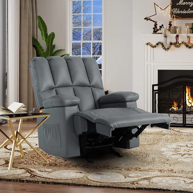 Rocker Recliner Chair Overstuffed Glider Sofa Rocking for Living Room PU Leather Rocker Recliner Chair Overstuffed Glider Sofa Rocking for Living Room PU Leather