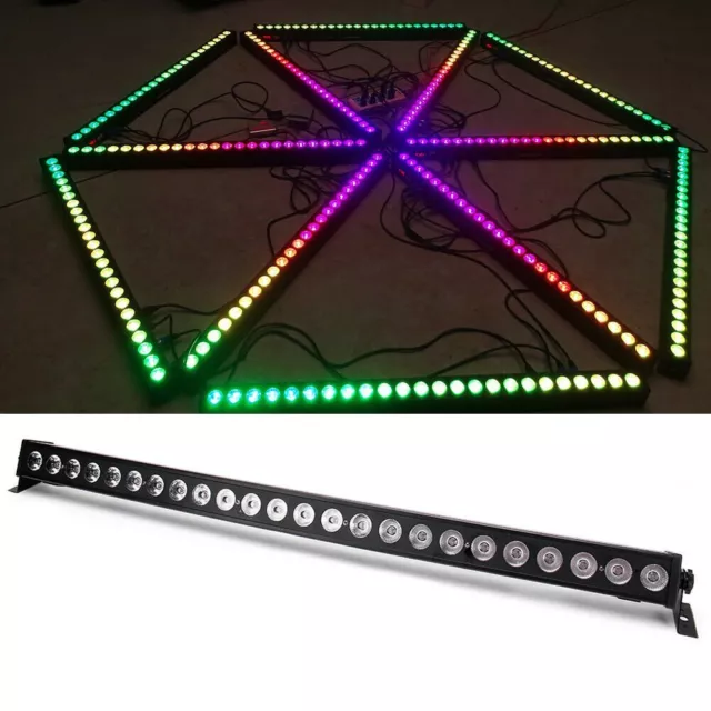 U'King 72W RGB 24 LED DMX Light Bar Party Disco DJ Stage Lighting Wall Wash Lamp