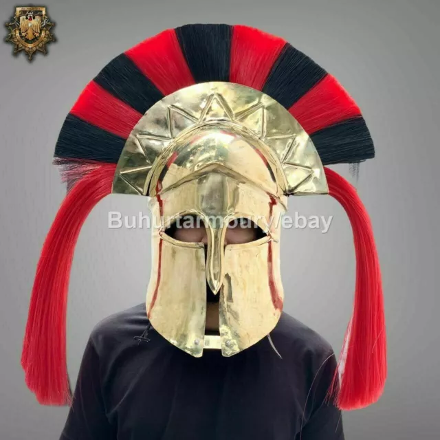 18 Guage Brass Medieval Greek Corinthian Helmet
