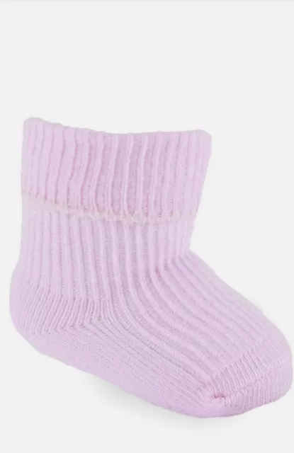 Bébé fille 3 paires de chaussettes à toucher doux chaussettes riches en coton taille 0-3 mois 2