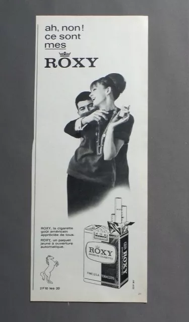 Pub Publicite Ancienne Advert Clipping 220917 / Cigarette Américaine Roxx