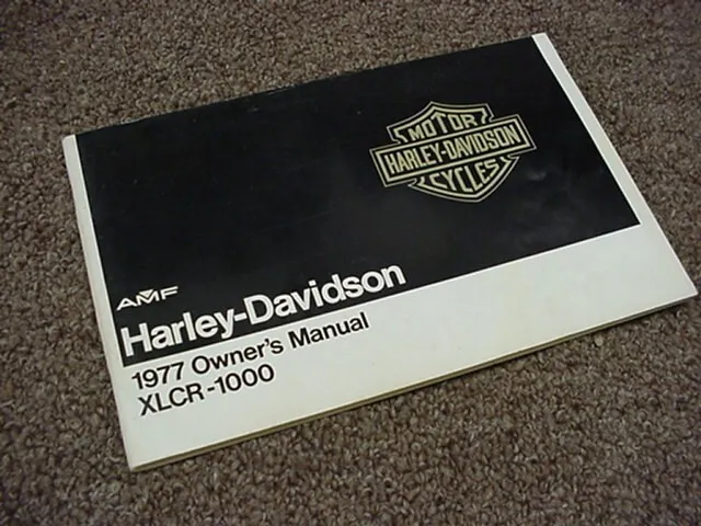 Nos Harley Amf 1977 Owner's Manual Xlcr-1000 oem Cafe Racer Ironhead Sportster!