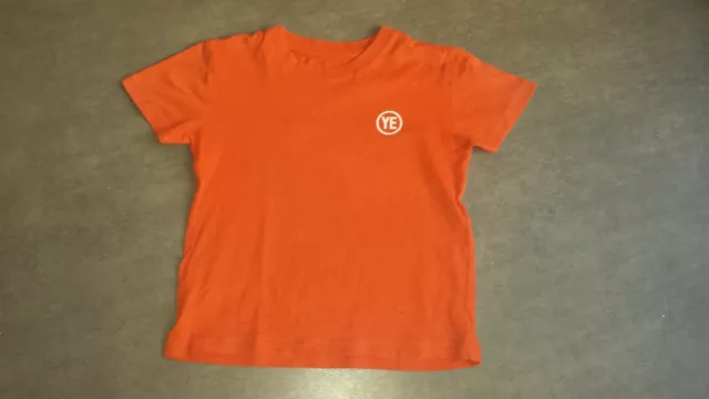 TEE SHIRT T-SHIRT garçon fille 4 ANS orange ILE D'YEU Très bon état