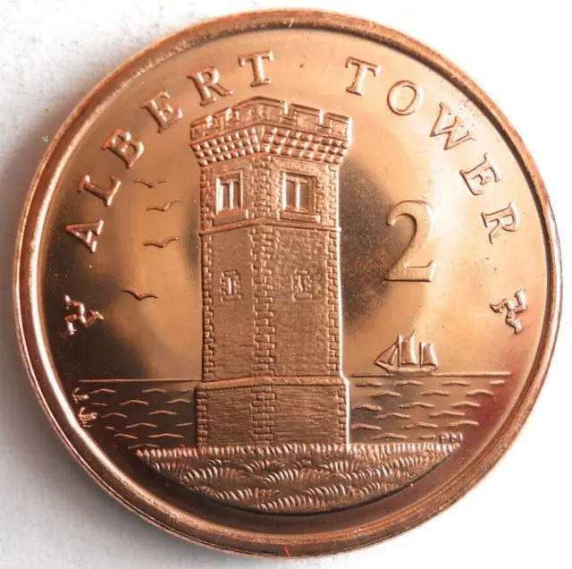 2008 ISLE OF MAN 2 PENCE - AU/UNC - Great Coin Bin #LC103
