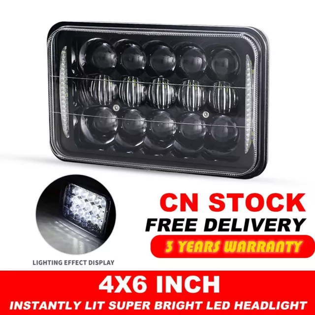 4"X6" LED Light Bulbs DRL Crystal Clear Sealed Beam Headlamp Headlight