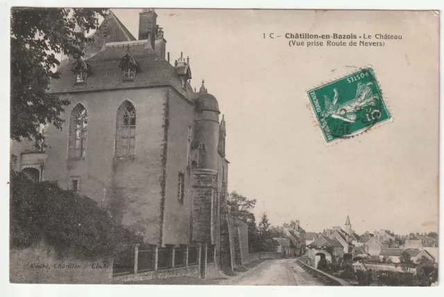 CHATILLON EN BAZOIS - Nievre - CPA 58 - Chateau