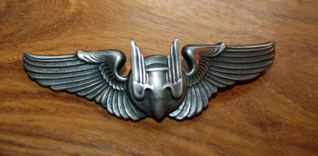 ORIGINAL WW2 US Army Air Force Aerial Gunner Wings 3" - Sterling Silver ...