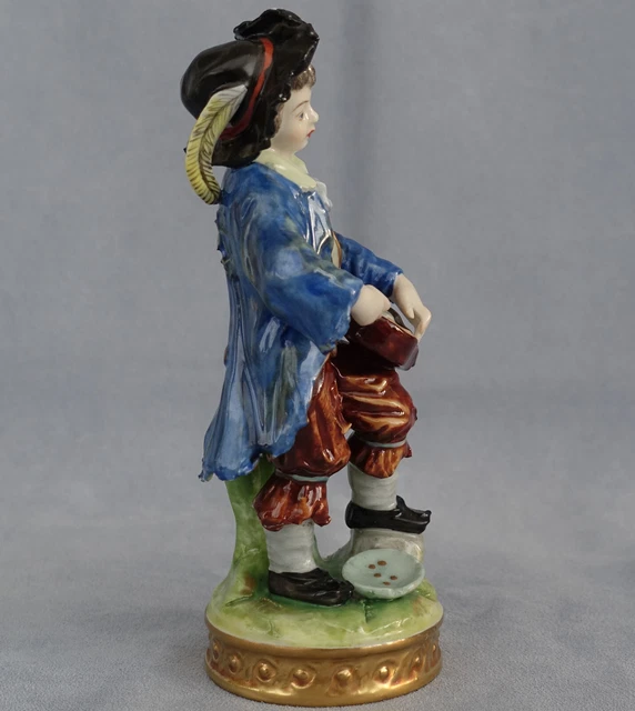 VOLKSTEDT Couple de Musiciens Figurines en Porcelaine Allemande Thuringe XIXème 14