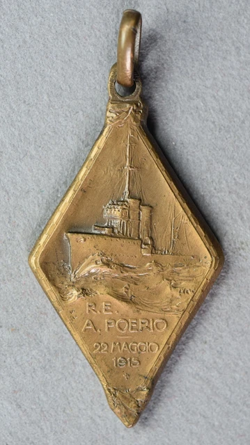 MEDAGLIA VARO REGIA marina militare esploratore Alessandro Poerio 1915