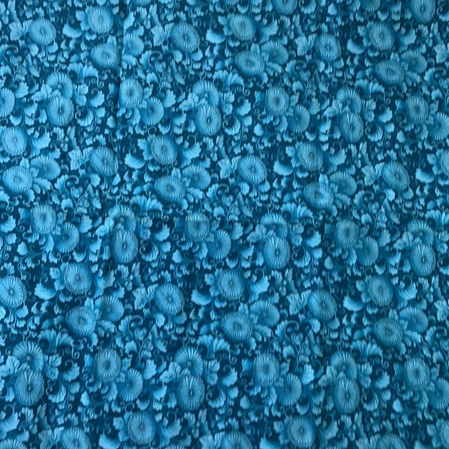Japanese Stencil Print By RJR Cotton Fabric Remnant 41” X 64”