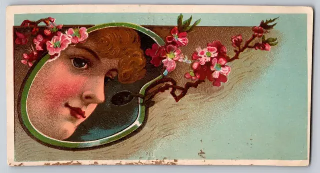 Johns & Co. Lithographers Sample Victorian Trade Card Artists Palette Girl