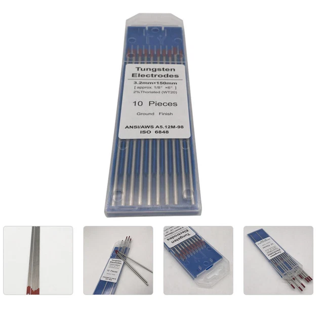 1 confezione 2% elettrodi tungsteno horiated saldatura WT20 elettrodo tungsteno