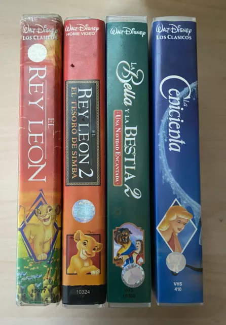 4 Peliculas Disney VHS originales