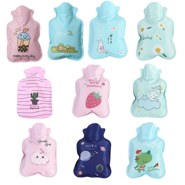 Small Hot Water Bottle Portable Cold  Warm Bag Pouch Cartoon Hand Warmer