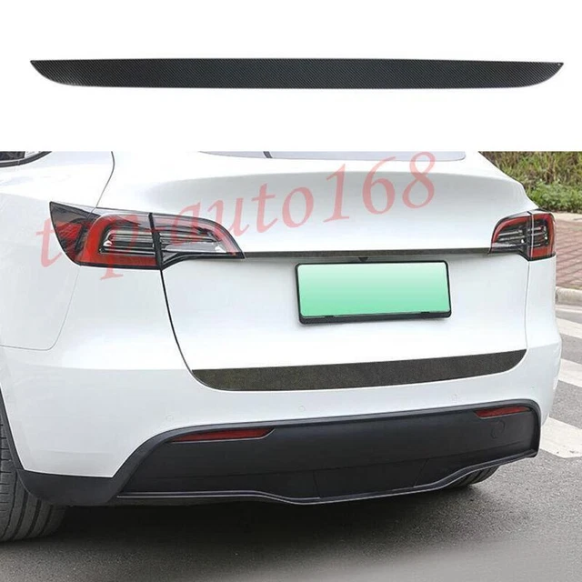 Carbon Fiber Steel Rear Trunk Lid Gate Edge Cover Trim For Tesla Model Y 2020-22
