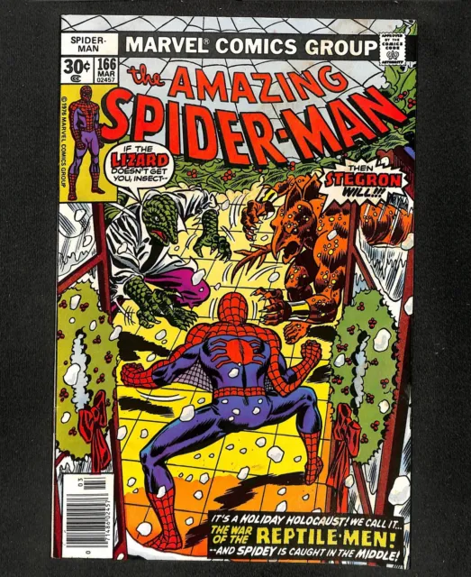 Amazing Spider-Man #166 Lizard Appearance! Marvel 1977