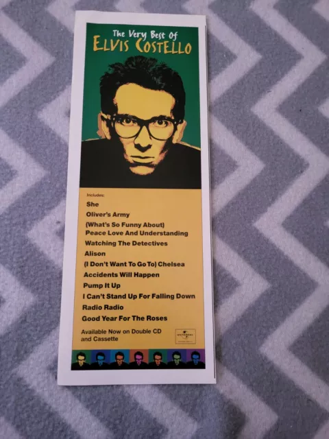 Tpql5 Advert 11X4 The Very Best Of Elvis Costello - 'She'. 'Pump It Up' Etc