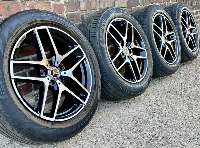 GENUINE MERCEDES GLC AMG Line 19” Alloy Wheels X253 + Tyres Diamond Cut ...