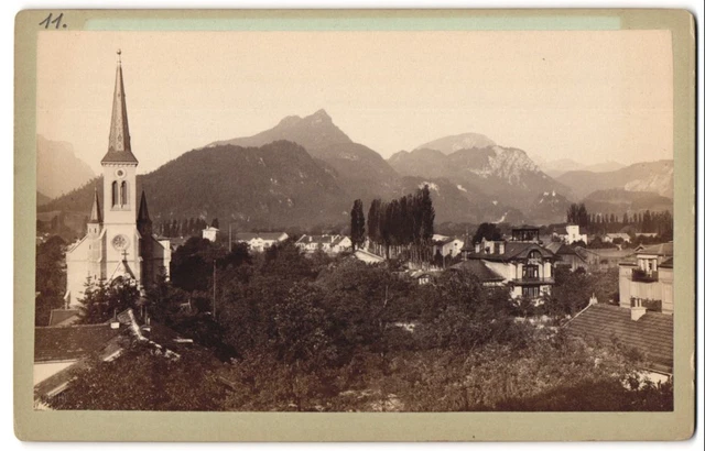 Fotografie Ferd. Finsterlin, München, Ansicht Reichenhall, Kirche vom Gradierha