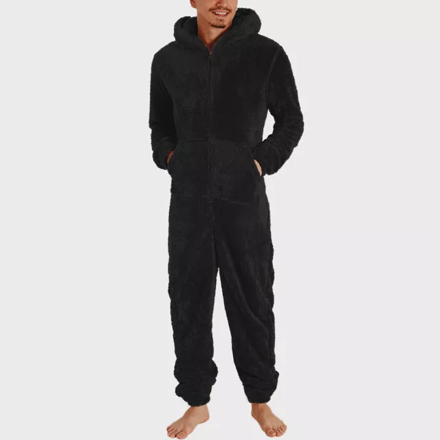 Women Men 1Onesie Teddy Bear Fleece Pyjama Fluffy All In One Jumpsuit Loungewear