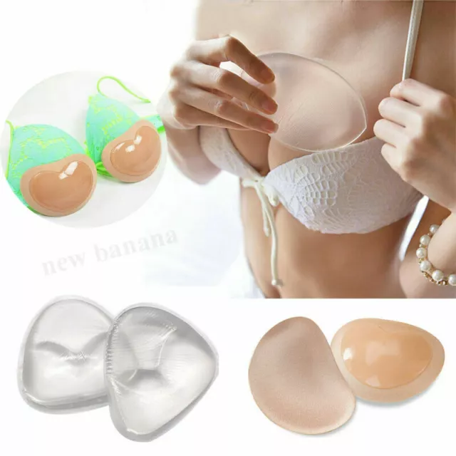 3 Pack Set X Womens Push Up Silicone Bra Inserts Breast Cleavage Chicken  Fillets - Nude