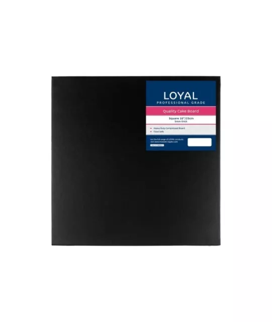 Loyal Cake Board - Black - Square - 25cm / 10 inch