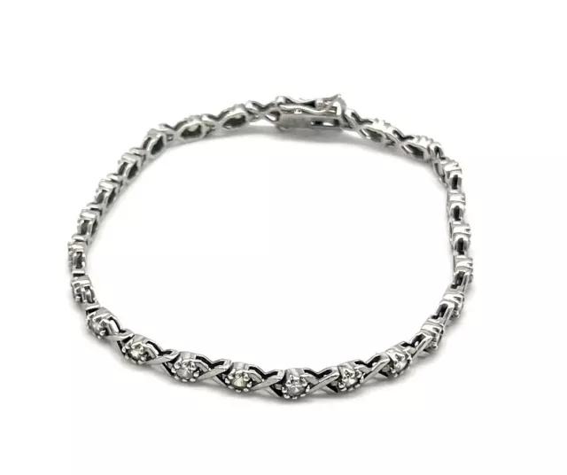 925/ Damen Silber Armband, Zirkonia, Peridot, 19 cm lang, guter Zustand.