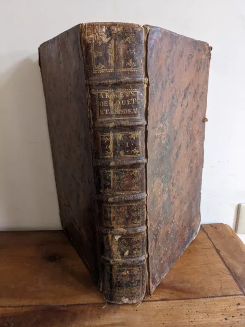 livre ancien-Recueil de plusieurs arrèts notables du Parlement de Paris,T1 -1742