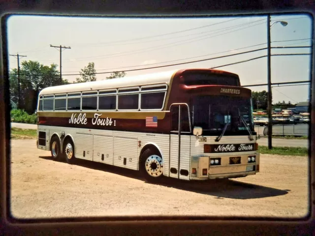 JV17 ORIGINAL Bus Trolley Subway Train SLIDE NOBLE TOURS chartered flag