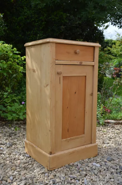 An English Pale Pine Old Antique / Victorian  / Rustic Pot Cupboard / Cabinet