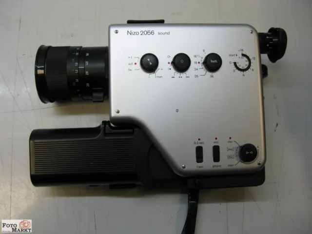 Braun Super 8 Kamera Nizo 2056 Objektiv Schneider Macro Variogon 1,4/7-56 mm Top