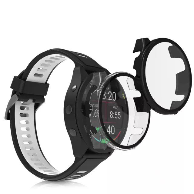 Set de 2x carcasa con vidrio para Garmin 18mm Forerunner 265S