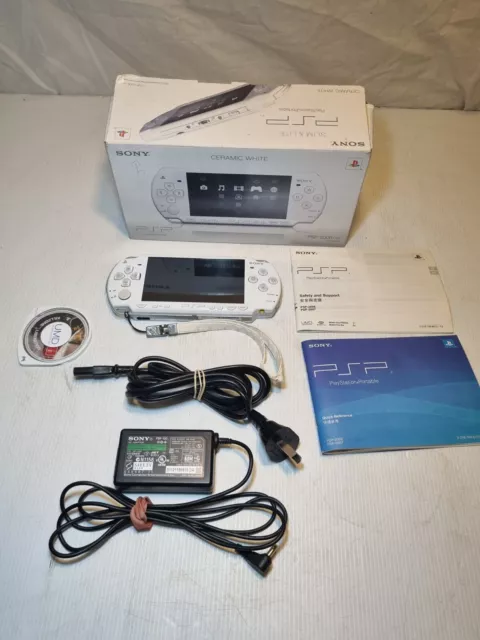 Boxed PSP-2000 Playstation Portable (Ceramic White) Console - Killzone - Read