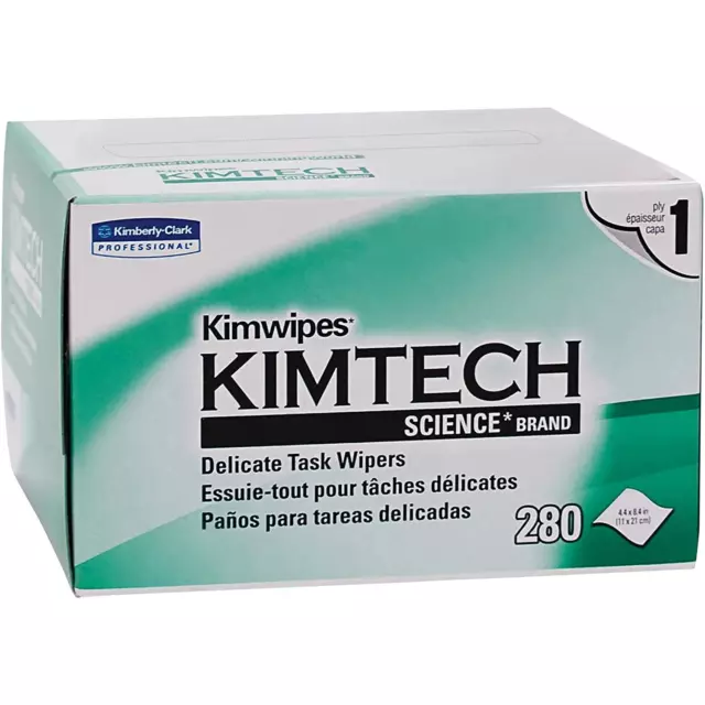 Kimberly-Clark 34155 Kimwipes 1-Ply Delicate Task Wipes, 4.4" X 8.4", Tissue (Pa