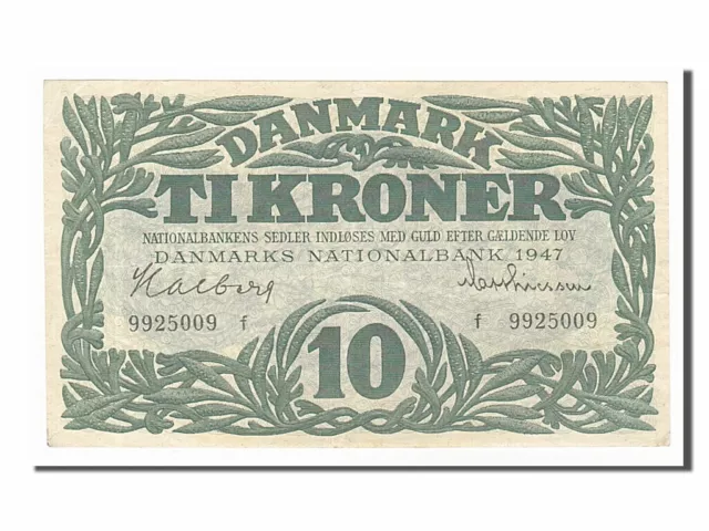 [#154317] Banknote, Denmark, 10 Kroner, 1947, AU(55-58)