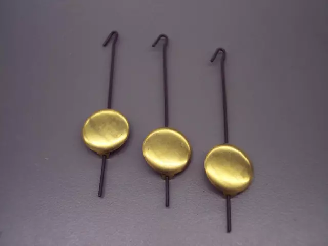 3 PENDULUMS for Mini Novelty Clocks Hummel Black Forest Zappler ~repair movement